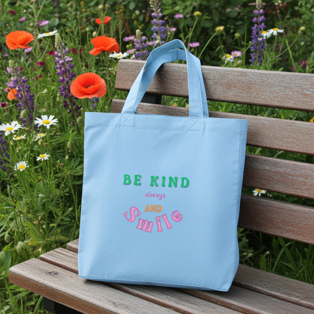 Stanley/Stella Mid tote bag Be kind always and Smile